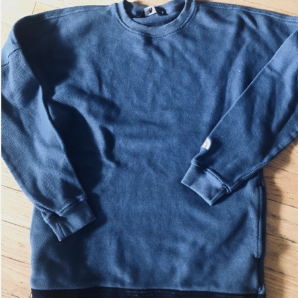 The North Face Long Sleeve Woven Cotton Crew Neck Pullover Sweatshirt Women's XS